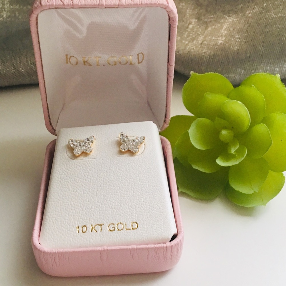 10k Gold Butterfly Earrings